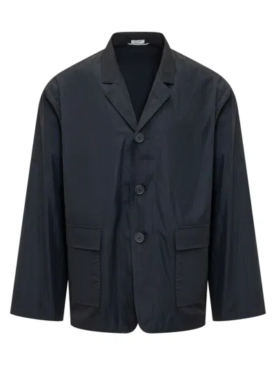 Thom Browne Packable Blazer With Buttoned Pocket In Blue