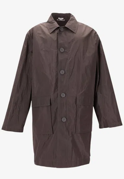 Thom Browne Packable Logo Parka In Brown
