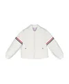 Thom Browne Padded Bomber Jacket In White
