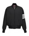 Thom Browne 4-bar Plain Weave Suiting Bomber Jacket In Black