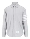 Thom Browne 4-bar Detail Shirt In Grey