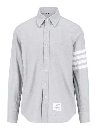 Thom Browne 4-bar Detail Shirt In Grey