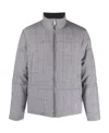 Thom Browne Padded Zipped-up Fastening Jacket In Gray