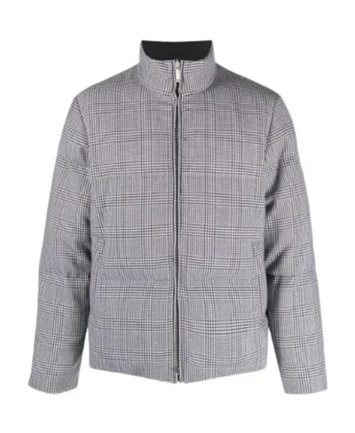 Thom Browne Padded Zipped-up Fastening Jacket In Gray