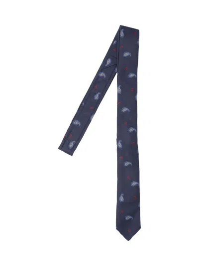 Thom Browne 'paisley' Tie In Gray