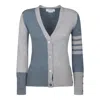 Thom Browne Pale Grey Cashmere Sweaters In Blue