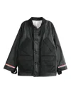 Thom Browne Panelled Buttoned Jacket In Black