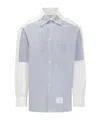 Thom Browne Patchwork Shirt In Gray