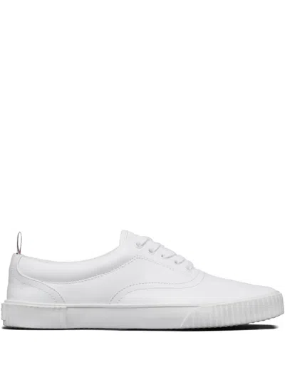 Thom Browne Panelled Grosgrain Loop Sneakers In White