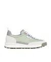 Thom Browne Panelled Low-top Lace-up Sneakers In White