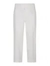 Thom Browne Cotton Trousers Straight Leg Back Pockets In White