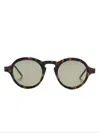 Shop Thom Browne Pantos-frame Sunglasses In Brown