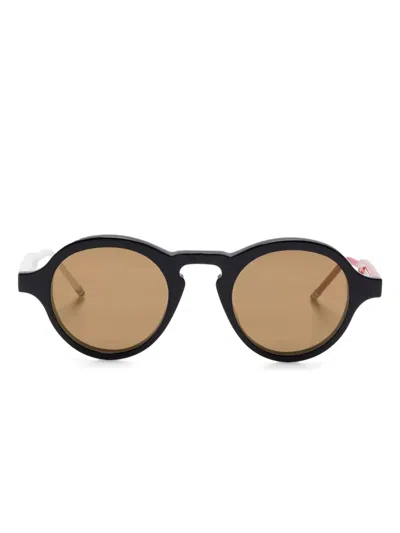 Thom Browne Sonnenbrille Mit Panto-gestell In Schwarz