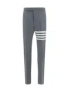 Thom Browne 4-bar Stripe Wool Tailored Pants In Gray