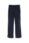 Thom Browne Signature Stripe Wide-leg Pants In Blue