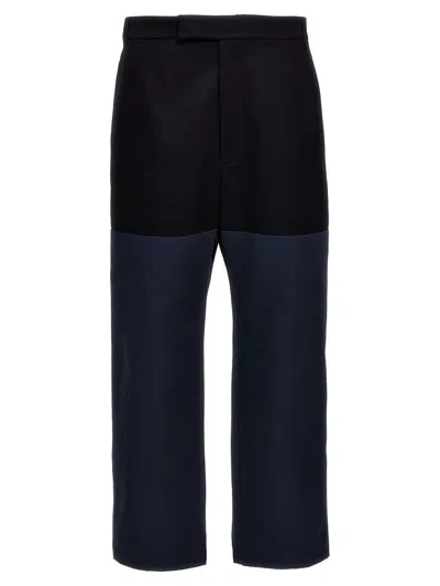 Thom Browne Unconstructed Combo Straight-leg Trousers In Multi