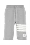 Thom Browne Men Classic Sweat Shorts With Engineered 4 Bar Stripes In Classic Loop Back In Grey