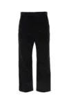 Thom Browne Corduroy Rwb-stripe Trousers In Black