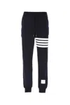 Thom Browne Pantalone Jogging Con Stampa 4bar Stripe In Blue