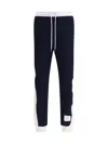 Thom Browne Sweatpants With Engineered 4 Bars In Solid Classic Loopback Jersey Clothing In Blue