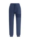 Thom Browne Blue Overdyed Solid Loopback 4 Bar Sweatpants In Blue
