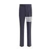 Thom Browne Trousers With Adjustable Martingale Strap In Black