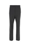 Thom Browne Wool Trousers With Back Pockets And Belt Loops In Grey