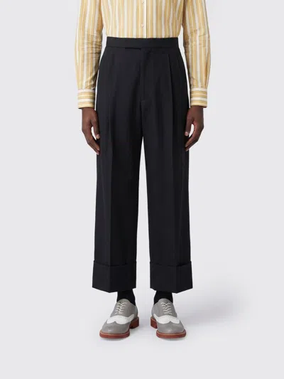 Thom Browne Back-strap Tailored Trousers In Purple