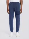 Thom Browne Blue Overdyed Solid Loopback 4 Bar Sweatpants In Blue