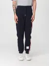 Thom Browne Tricolour Stripe Sweatpants In Black