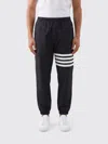 Thom Browne Drawcord Waist Track Pants With Four Stripes In Black
