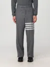 Thom Browne 4-bar Stripe Wool Tailored Pants In Grau