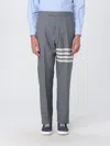 Thom Browne 4-bar Stripe Wool Tailored Pants In Gray