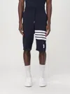 Thom Browne Navy Blue Loopback Cotton Sweatshorts In Navy