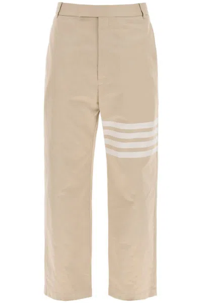 Thom Browne Pants With 4-bar In Beige