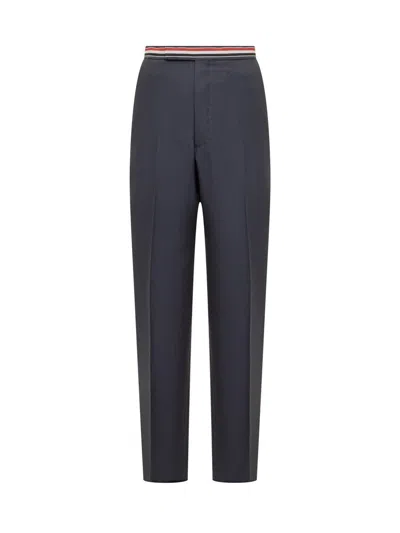 Thom Browne Pants With Tricolor In Blue