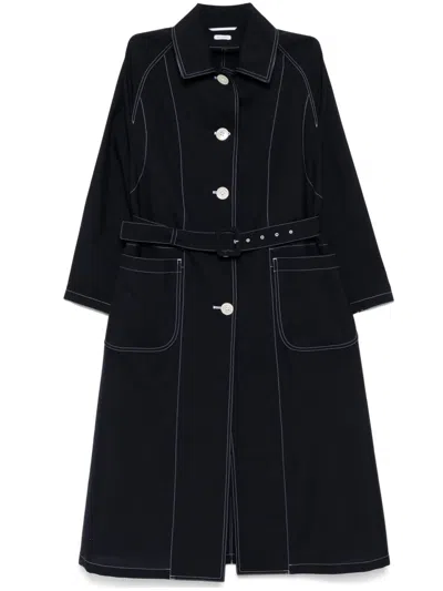 Thom Browne Patch Pocket Car Coat In 415 Navy