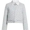 Thom Browne Silk-trimmed Sequined Tweed Down Jacket In Medium Grey