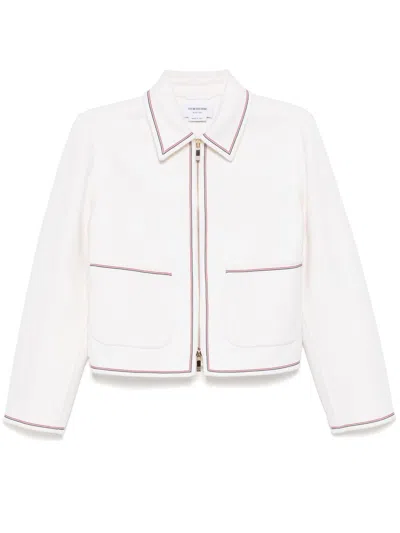 Thom Browne Patch Pocket Golf Jacket In White