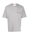 Thom Browne Tricolor Detail T-shirt - Grey In Gray
