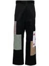 Thom Browne Patch Work Chino Trousers In Blue