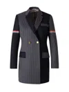 Thom Browne Navy Blue Wool Blazer In Navy