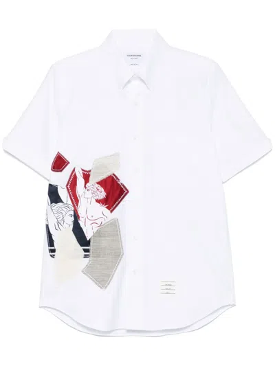 Thom Browne Patchwork-detailed Shirt In White
