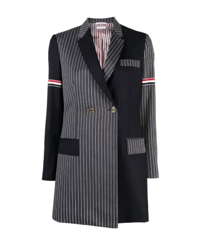 THOM BROWNE THOM BROWNE PATCHWORK BUTTON-UP BLAZER