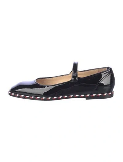 Pre-owned Thom Browne Patent Leather Braided Accents Mary Jane Flats In Blue
