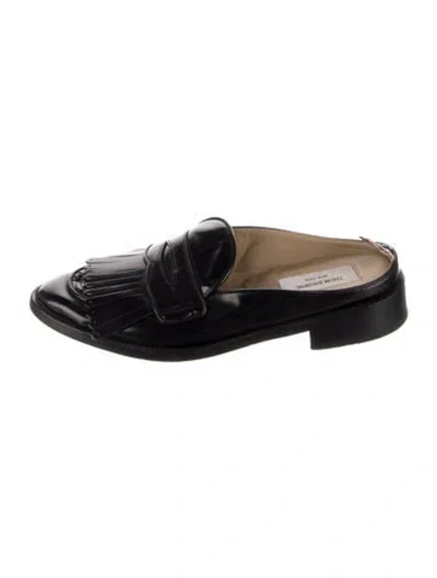 Pre-owned Thom Browne Patent Leather Loafers In Blue