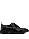 Thom Browne Patent Leather Oxford Shoes In Black