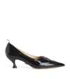 Thom Browne Patent Leather Wingtip Pumps 50 In Multi