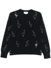 Thom Browne Pattern-intarsia Virgin Wool Sweater