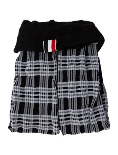 Pre-owned Thom Browne Pattern Printed Hosiery In Black